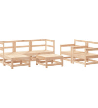 7-tlg. Garten-Lounge-Set Massivholz Kiefer
