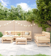 7-tlg. Garten-Lounge-Set Massivholz Kiefer