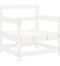 7-tlg. Garten-Lounge-Set Weiß Massivholz Kiefer