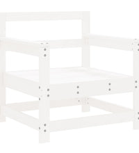 7-tlg. Garten-Lounge-Set Weiß Massivholz Kiefer