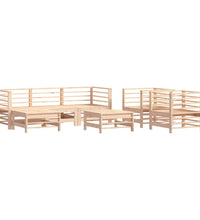 7-tlg. Garten-Lounge-Set Massivholz Kiefer