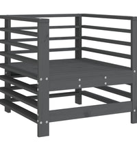 7-tlg. Garten-Lounge-Set Grau Massivholz Kiefer