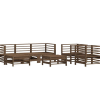 7-tlg. Garten-Lounge-Set Honigbraun Massivholz Kiefer