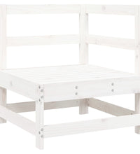 8-tlg. Garten-Lounge-Set Weiß Massivholz Kiefer