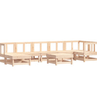 8-tlg. Garten-Lounge-Set Massivholz Kiefer
