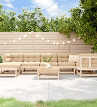 8-tlg. Garten-Lounge-Set Massivholz Kiefer