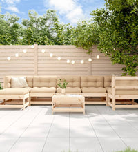 8-tlg. Garten-Lounge-Set Massivholz Kiefer