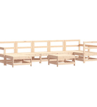 8-tlg. Garten-Lounge-Set Massivholz Kiefer