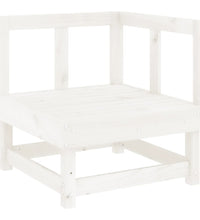 6-tlg. Garten-Lounge-Set Weiß Massivholz Kiefer