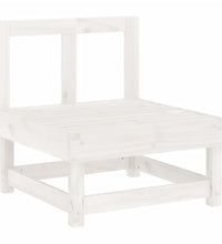 6-tlg. Garten-Lounge-Set Weiß Massivholz Kiefer