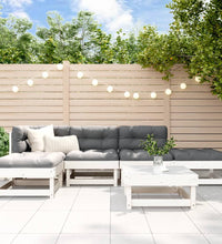 6-tlg. Garten-Lounge-Set Weiß Massivholz Kiefer