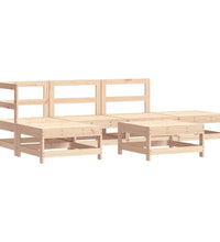 6-tlg. Garten-Lounge-Set Massivholz Kiefer