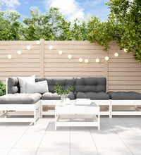 6-tlg. Garten-Lounge-Set Weiß Massivholz Kiefer