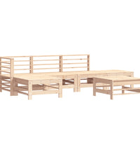 6-tlg. Garten-Lounge-Set Massivholz Kiefer