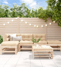 6-tlg. Garten-Lounge-Set Massivholz Kiefer