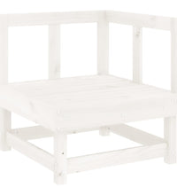 7-tlg. Garten-Lounge-Set Weiß Massivholz Kiefer