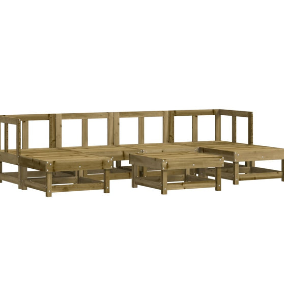 7-tlg. Garten-Lounge-Set Kiefernholz Imprägniert