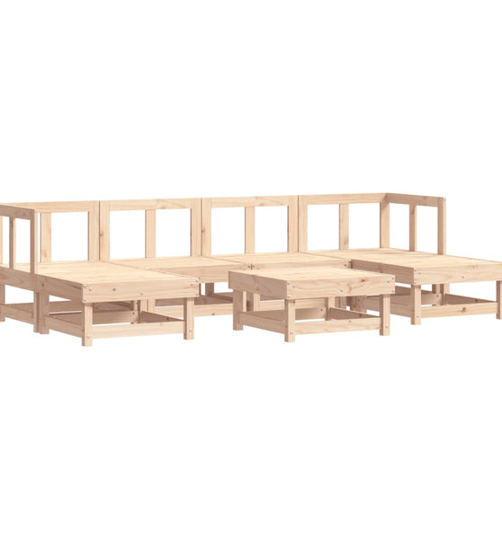 7-tlg. Garten-Lounge-Set Massivholz Kiefer