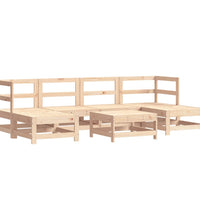 7-tlg. Garten-Lounge-Set Massivholz Kiefer