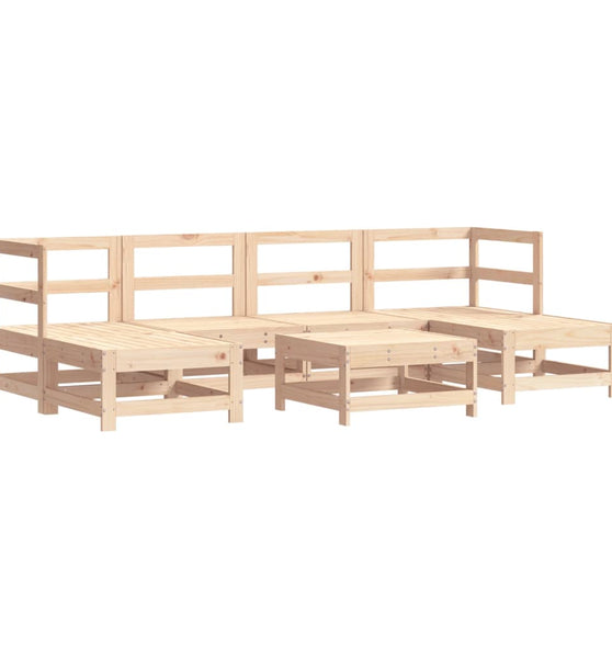 7-tlg. Garten-Lounge-Set Massivholz Kiefer