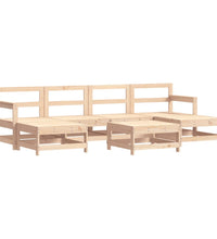 7-tlg. Garten-Lounge-Set Massivholz Kiefer