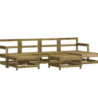 7-tlg. Garten-Lounge-Set Kiefernholz Imprägniert