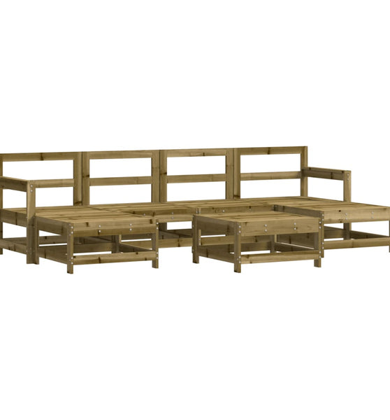 7-tlg. Garten-Lounge-Set Kiefernholz Imprägniert