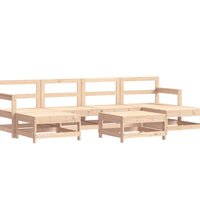 7-tlg. Garten-Lounge-Set Massivholz Kiefer