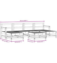7-tlg. Garten-Lounge-Set Massivholz Kiefer