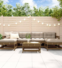 7-tlg. Garten-Lounge-Set Honigbraun Massivholz Kiefer