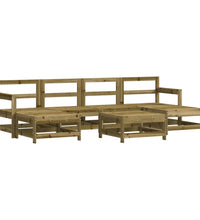 7-tlg. Garten-Lounge-Set Kiefernholz Imprägniert