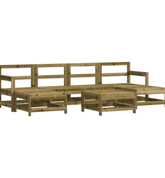 7-tlg. Garten-Lounge-Set Kiefernholz Imprägniert