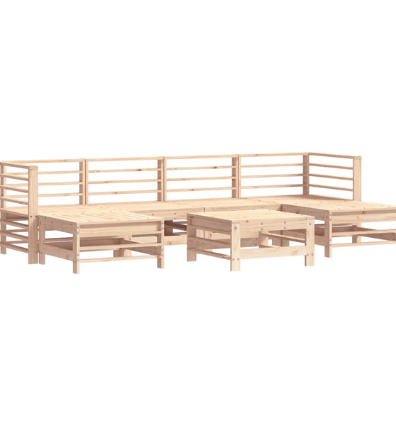 7-tlg. Garten-Lounge-Set Massivholz Kiefer