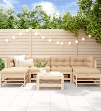 7-tlg. Garten-Lounge-Set Massivholz Kiefer