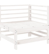 7-tlg. Garten-Lounge-Set Weiß Massivholz Kiefer