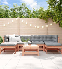 7-tlg. Garten-Lounge-Set Massivholz Douglasie