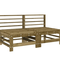 7-tlg. Garten-Lounge-Set Kiefernholz Imprägniert