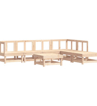 7-tlg. Garten-Lounge-Set Massivholz Kiefer