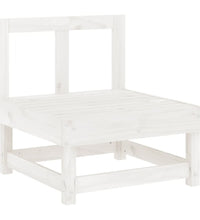 7-tlg. Garten-Lounge-Set Weiß Massivholz Kiefer