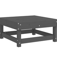 7-tlg. Garten-Lounge-Set Grau Massivholz Kiefer