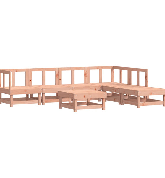 7-tlg. Garten-Lounge-Set Massivholz Douglasie
