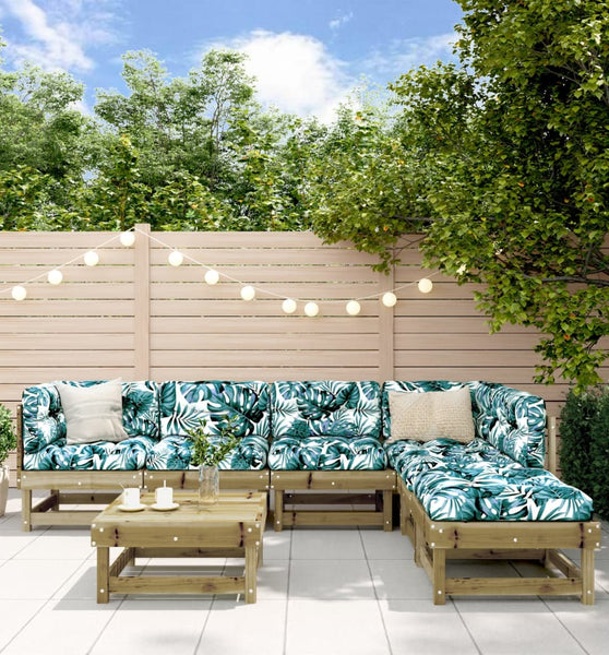 7-tlg. Garten-Lounge-Set Kiefernholz Imprägniert
