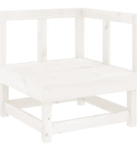 11-tlg. Garten-Lounge-Set Weiß Massivholz Kiefer