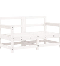 7-tlg. Garten-Lounge-Set Weiß Massivholz Kiefer