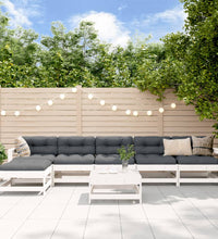 7-tlg. Garten-Lounge-Set Weiß Massivholz Kiefer