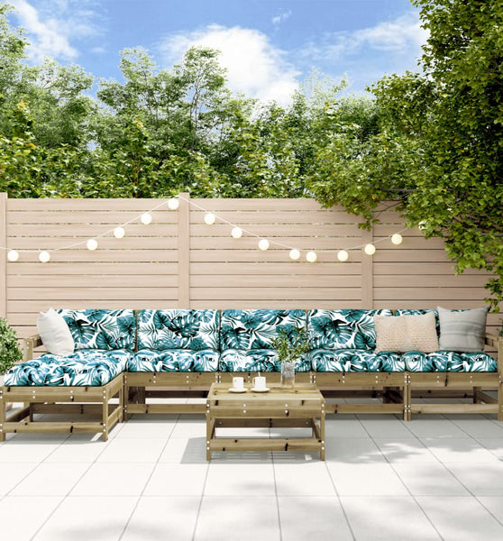 7-tlg. Garten-Lounge-Set Kiefernholz Imprägniert
