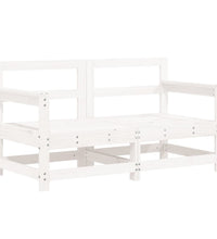 7-tlg. Garten-Lounge-Set Weiß Massivholz Kiefer