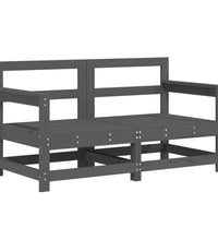 7-tlg. Garten-Lounge-Set Grau Massivholz Kiefer