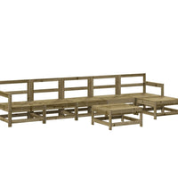 7-tlg. Garten-Lounge-Set Kiefernholz Imprägniert