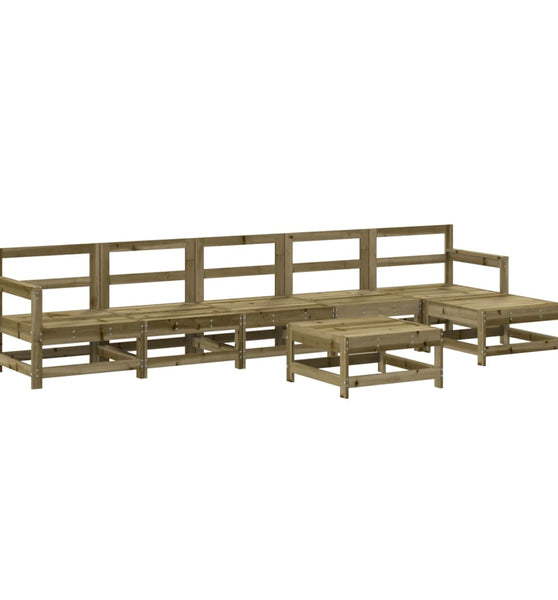 7-tlg. Garten-Lounge-Set Kiefernholz Imprägniert